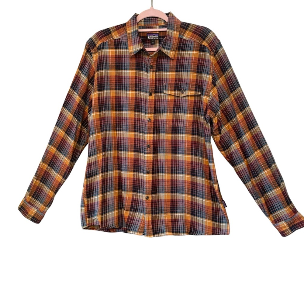 PATAGONIA Cotton Fjord Flannel 
Tartan Plaid Button Down Shirt, Sz M - Picture 3 of 14